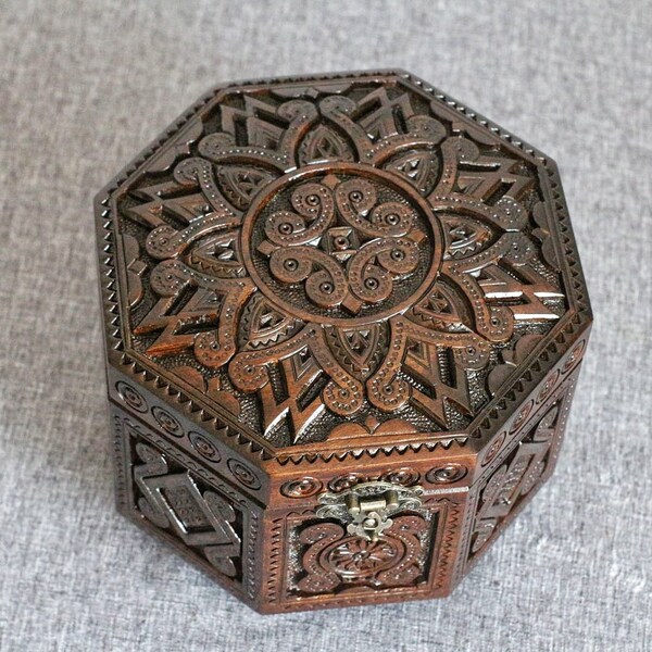 Carved Wood Box - Etsy