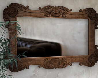 Antique Wood Mirror Antique Wood Mirror, Old Wood Frame Mirror