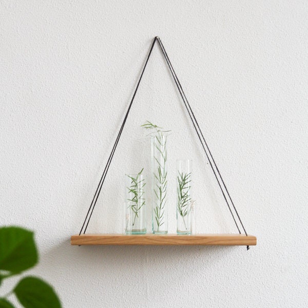 Hanging Shelf Wood Wall Shelves Decorative Wall Shelf Etsy