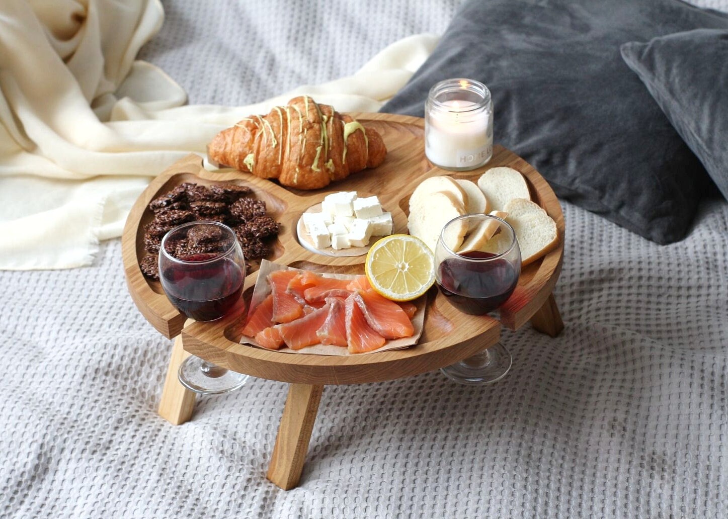 Wein Tisch klappbar Picknicktisch Weinflaschenhalter | Etsy