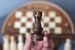 Carved wooden pieces with box Large chess set Handmade wooden chess pieces maple and walnut Hand carved pieces and case 