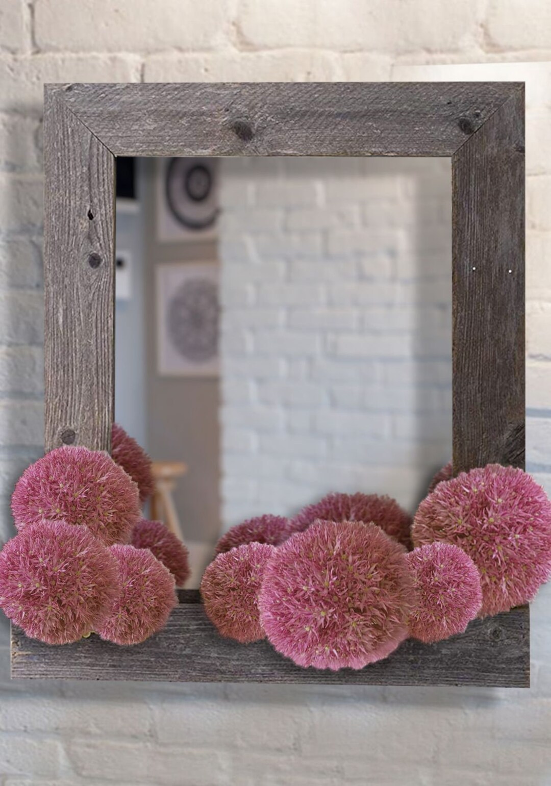 Wall Hanging Mirror With Shelf Entryway Mirror With Shelf Etsy