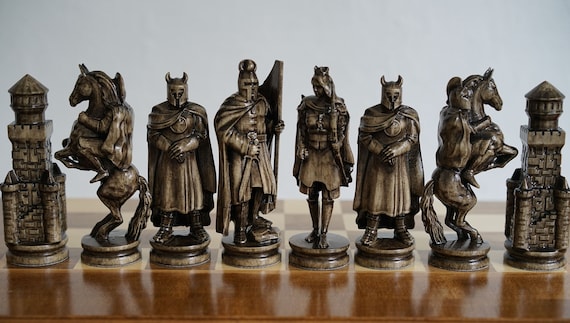 Artistic English Series Hand Carved Vintage Chess Pieces Only | TAJ CHESS  STORE