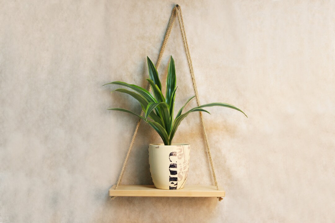 Hanging Shelf Floating Shelf Modern Shelf Planter Indoor Etsy