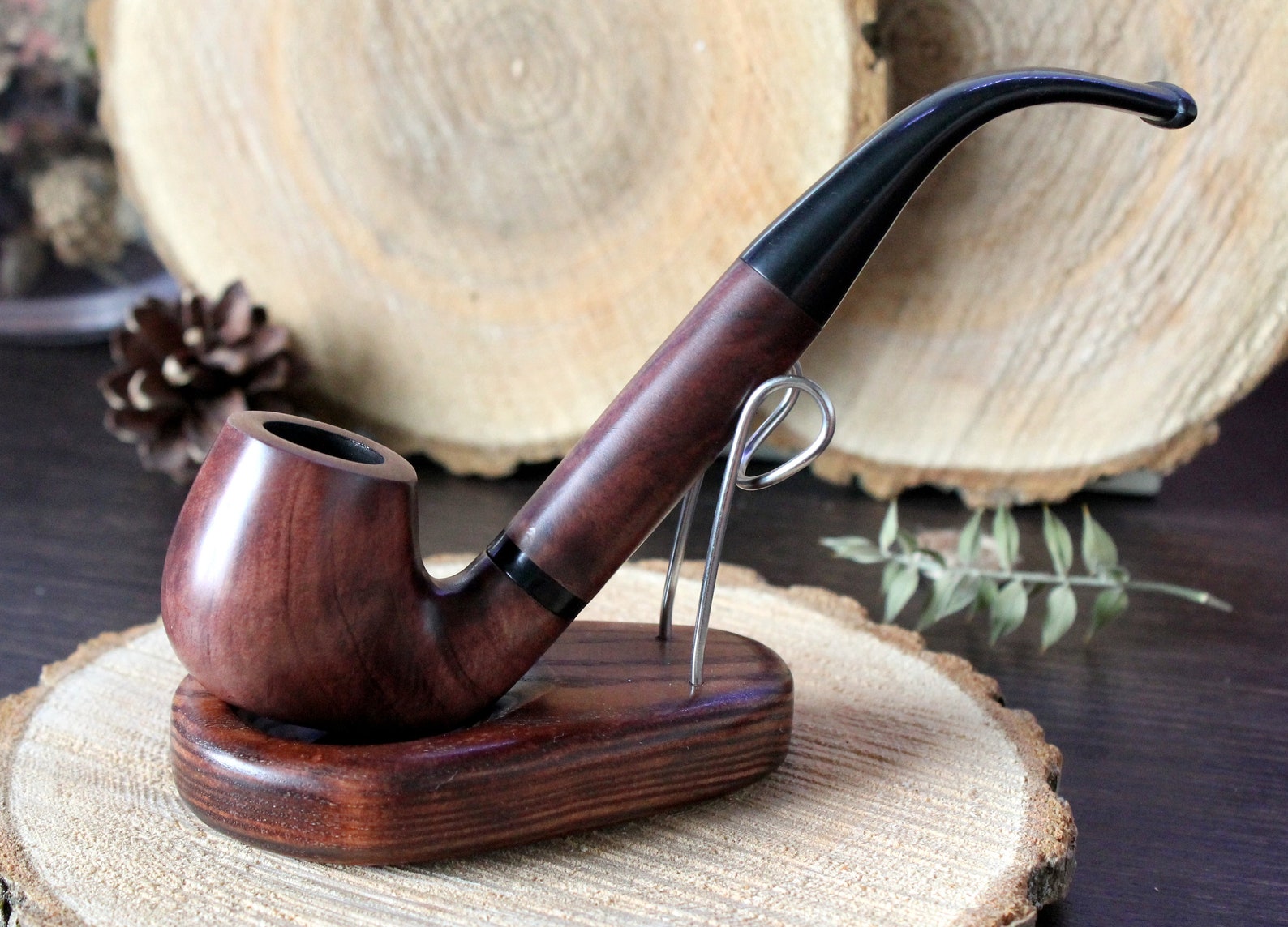 Freehand Tabbaco Smoking Pipe Carved Handmade Pipes Big Long Etsy