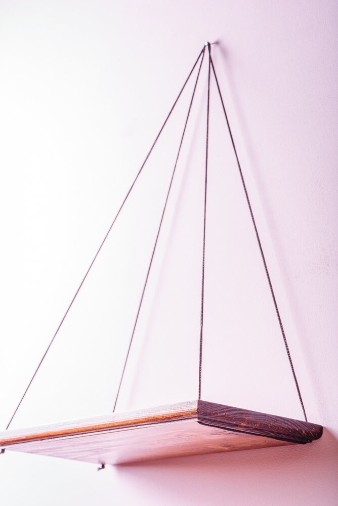 Hanging Rope Shelf Hanging Plant Holder Floating Shelves Etsy