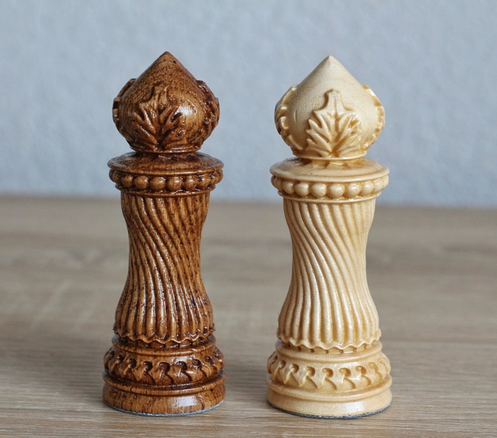 Exclusive Wood Carving Chess Pieces With Box Luxury Wooden Etsy
