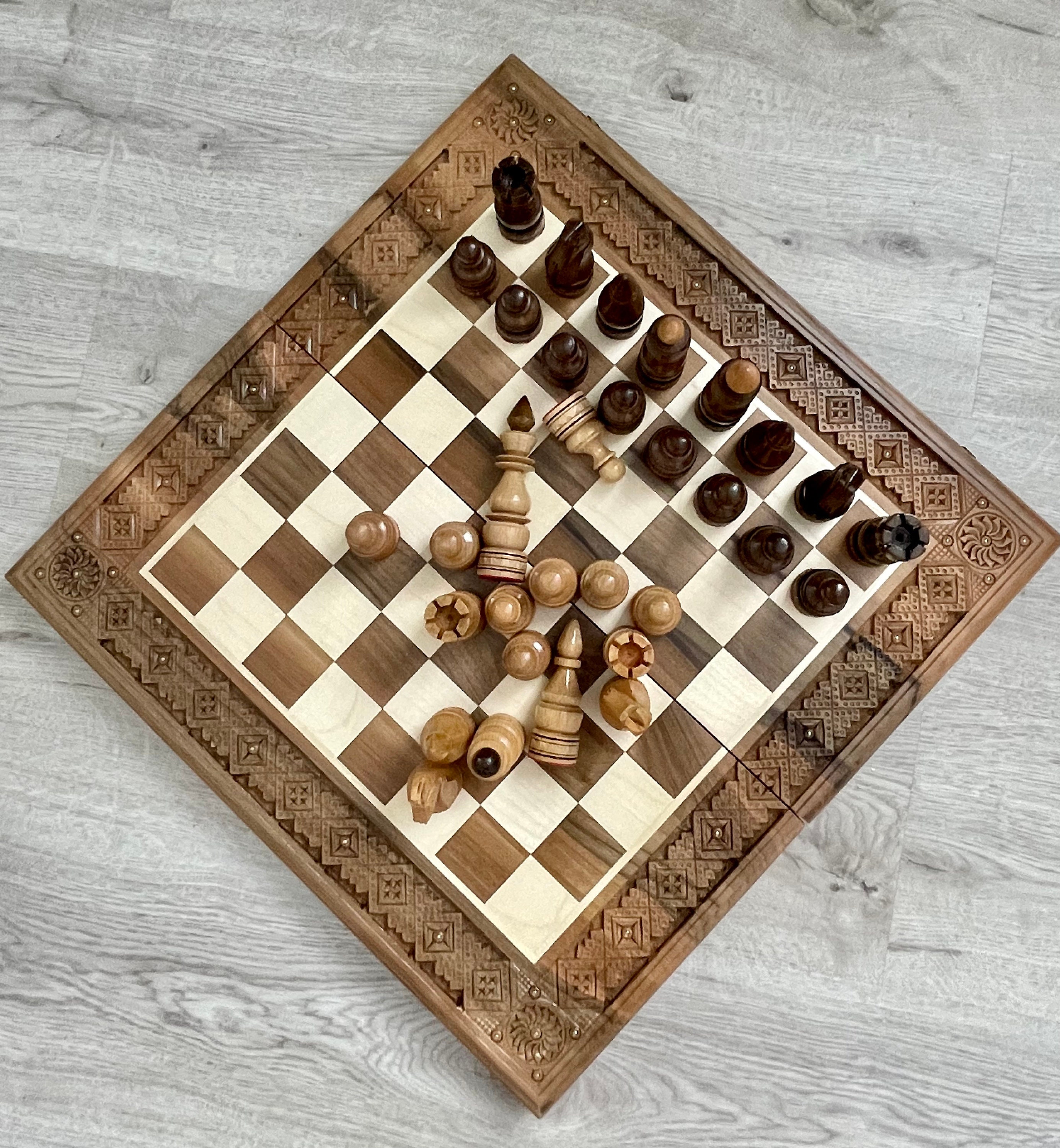 Modern Chess Wood Boards Large Set With Board, Wooden Game, Handmade Board  Handcrafted, Luxury Sets Storage - Yahoo Shopping