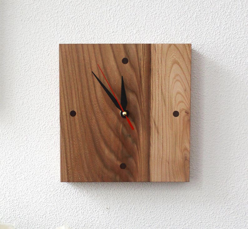 Decorative Wall Clock Square Small Unique Clocks Modern Etsy