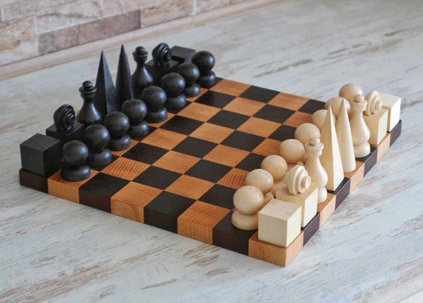 Bauhaus Chess Pieces Handmade Wooden Chess Pieces Set Chess -  Finland