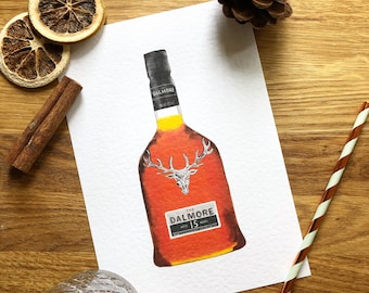 The Dalmore Whisky hand drawn print