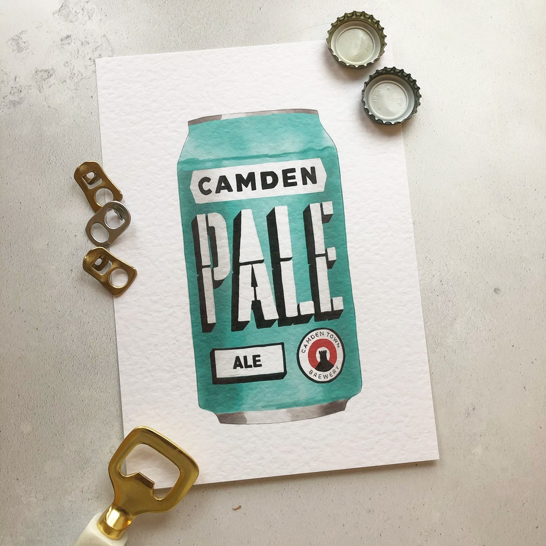 Camden Pale Ale Hand Drawn Print Etsy
