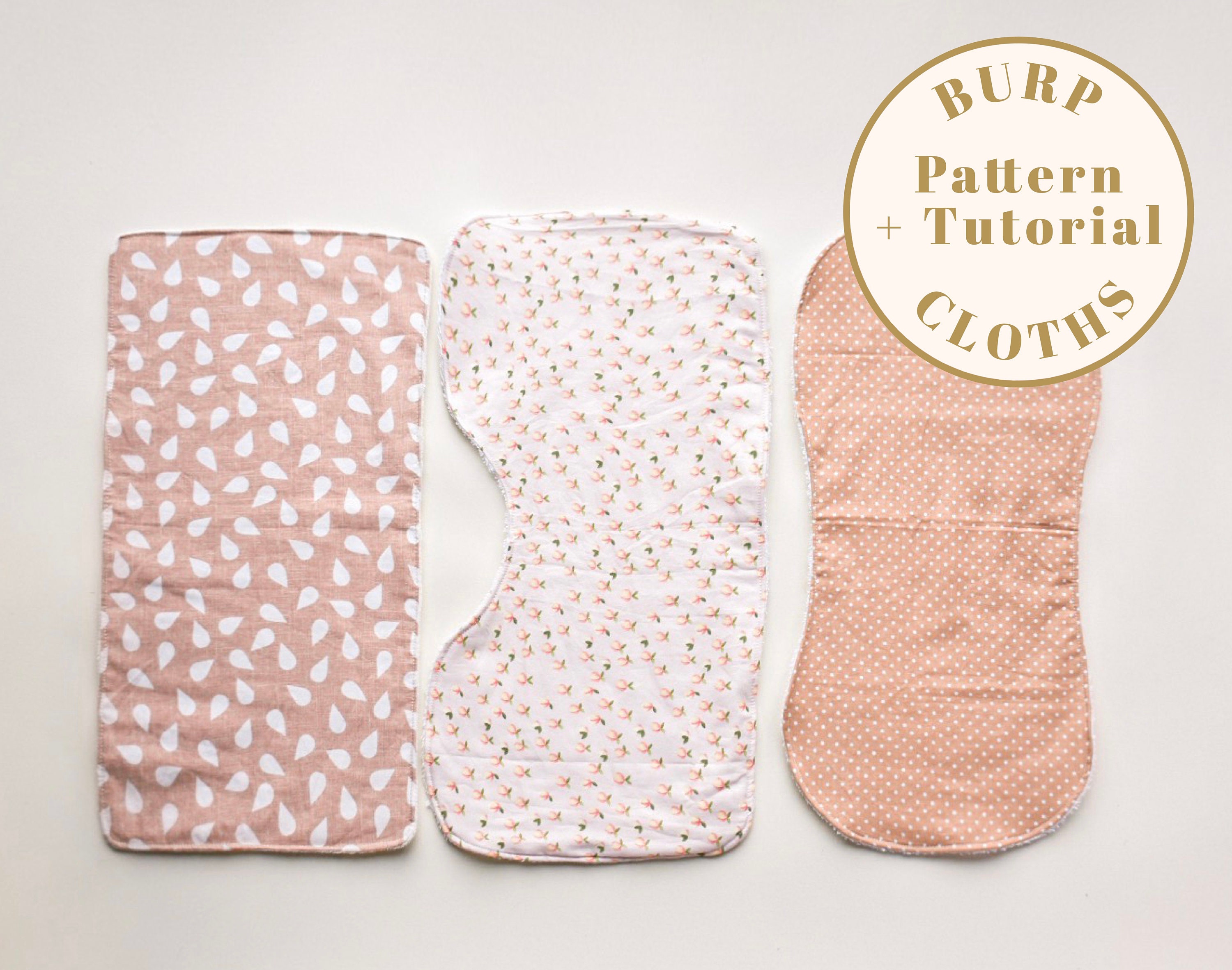 Burp Cloth Pattern PDF Burp Cloth Patterns DIY Sewing Burp Etsy