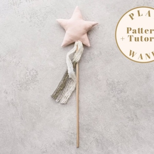 Play Wand Pattern, PDF wand pattern, DIY star wand, kids play wand pattern, kids Christmas gift pattern, play wand