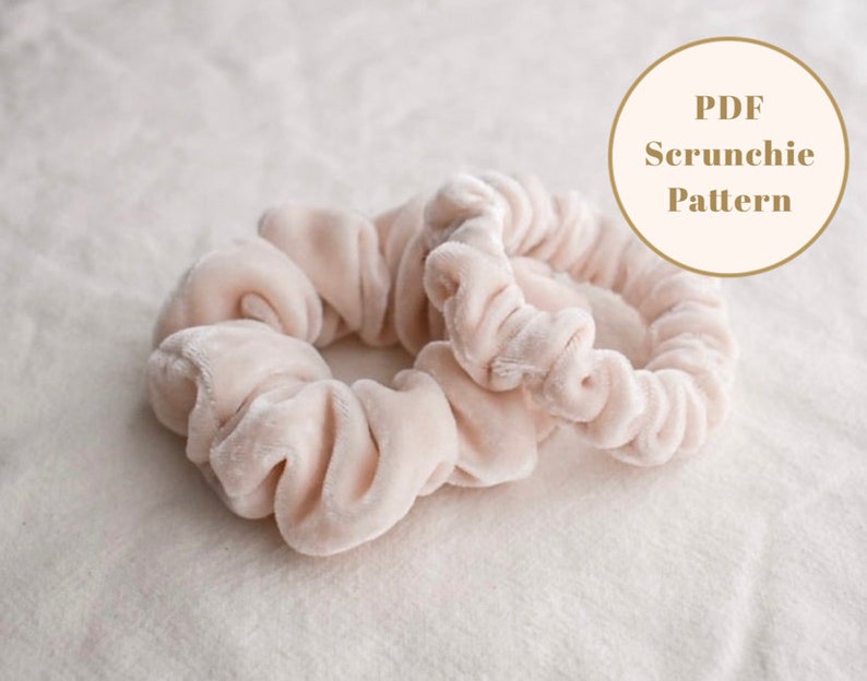 Scrunchie PDF pattern, hair scrunchie sewing pattern, hair tie scrunchie pattern, kid scrunchie PDF pattern, bow scrunchie pattern image 5