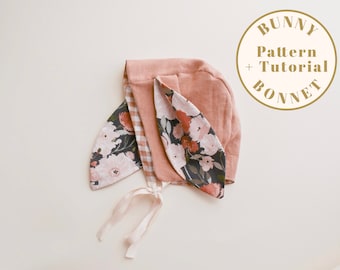 Bunny Bonnet Pattern, Easter pattern PDF Bunny bonnet pattern,  Baby bonnet pattern, girls bonnet pattern, Bunny easter bonnet pattern