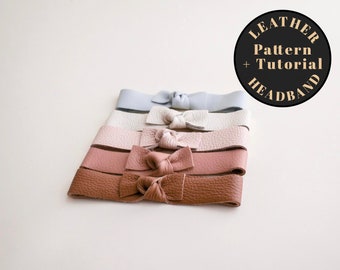 Leather Headband Pattern, 5 Sizes PDF Baby headband pattern, DIY child headband, Baby leather headband pattern, leather headband pattern