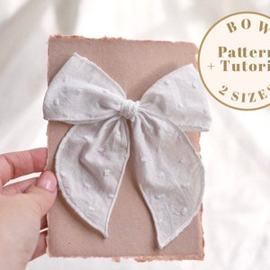 Hair Bow Pattern, 2 Sizes PDF Baby bow pattern, DIY hair bow, fable bow pattern, Baby Hair bow pattern, baby headband pattern