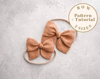 Hair Bow Pattern, 2 Sizes PDF Baby bow pattern, DIY hair bow, Baby Hair bow pattern, baby headband pattern