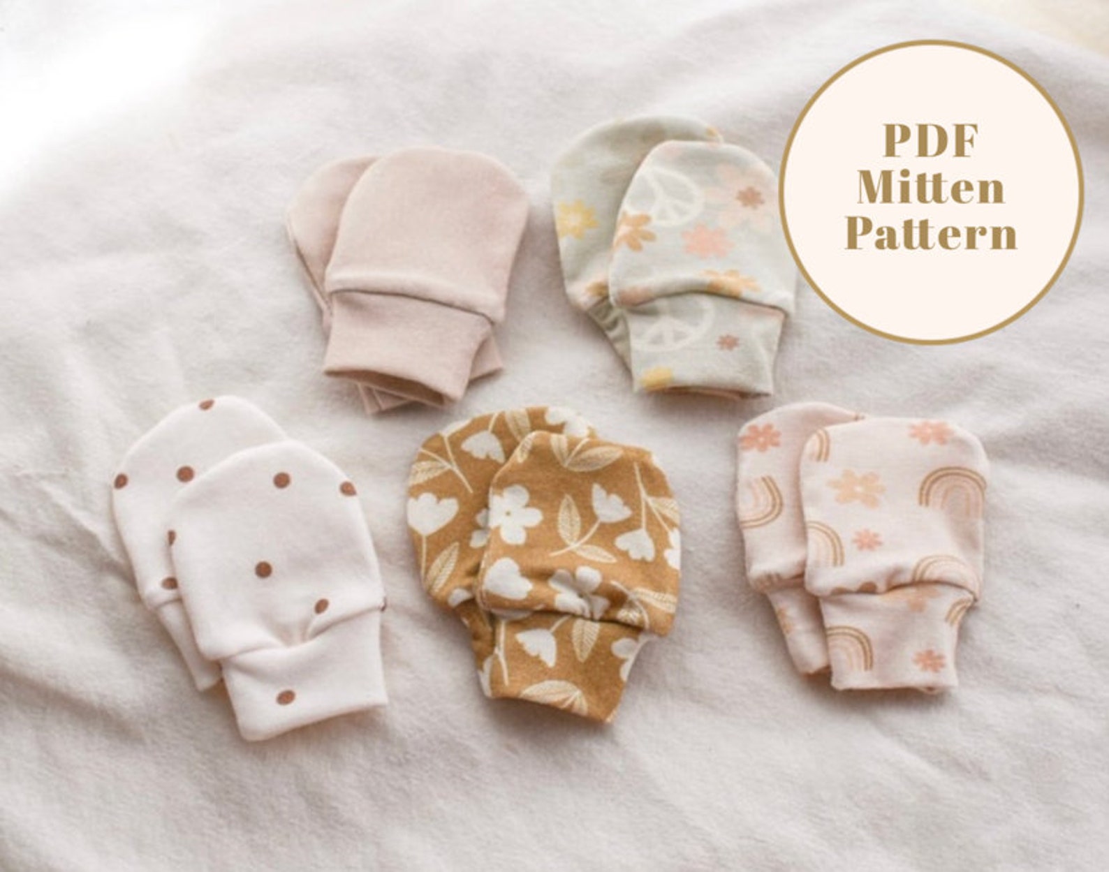 No Scratch Mitten Pattern PDF Baby Mittens Pattern NB Mitts Etsy