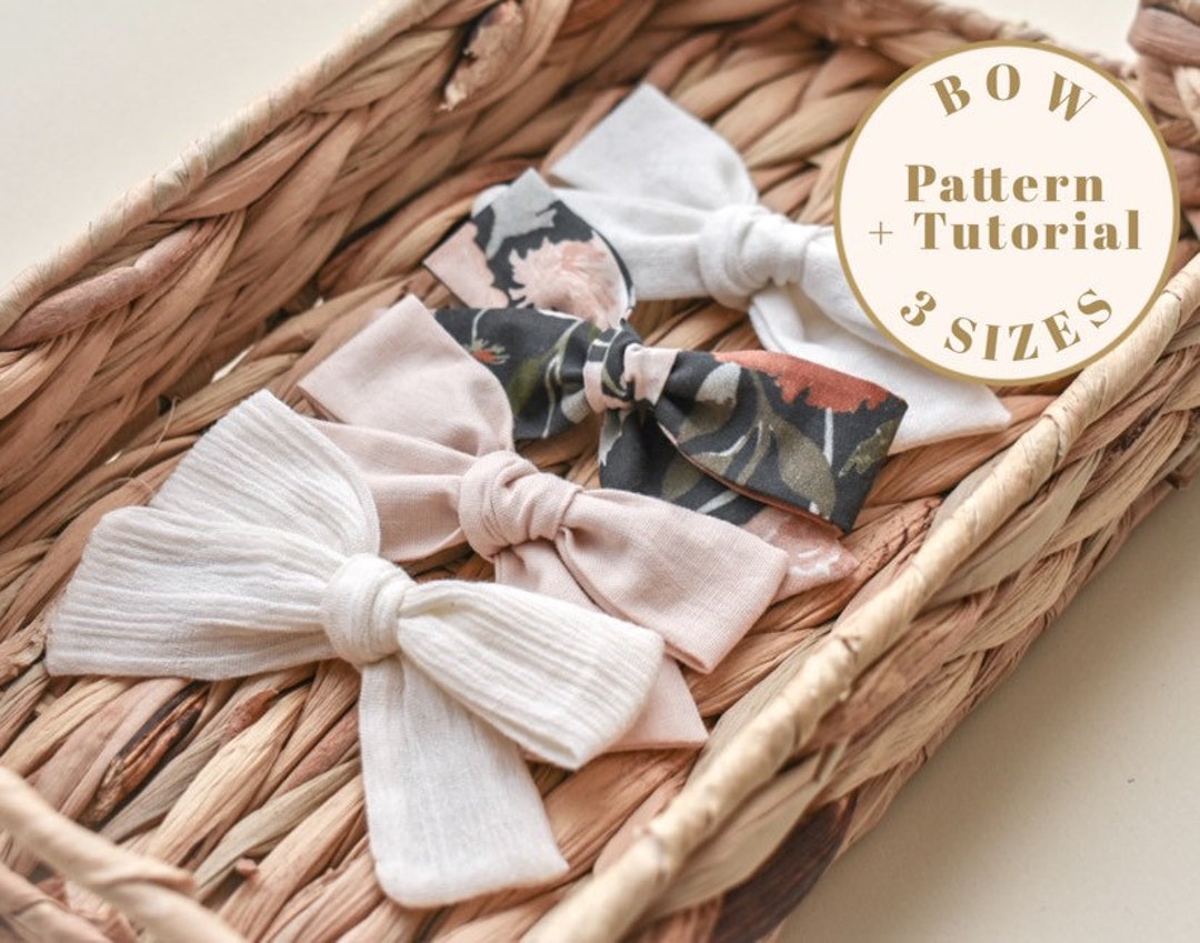 School Girl Hair Bow Pattern, 3 Sizes PDF Baby Bow Pattern, DIY Hair Bow, Baby Hair Bow Pattern