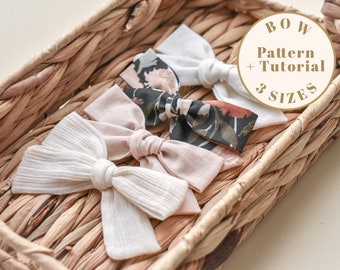 School Girl Hair Bow Pattern, 3 Sizes PDF Baby bow pattern, DIY hair bow, Baby Hair bow pattern, baby headband pattern