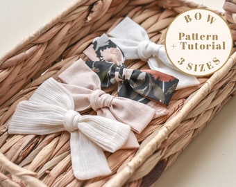 School Girl Hair Bow Pattern, 3 Sizes PDF Baby bow pattern, DIY hair bow, Baby Hair bow pattern, baby headband pattern