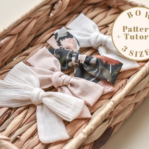 School Girl Hair Bow Pattern, 3 Sizes PDF Baby bow pattern, DIY hair bow, Baby Hair bow pattern, baby headband pattern