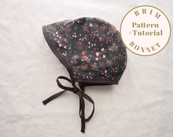 Brim Bonnet Pattern, 2 Styles bonnet PDF Baby bonnet pattern, DIY bonnet,  Baby bonnet pattern, girls bonnet pattern, Brim reversible bonnet