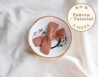 School Girl Hair Bow Pattern, 3 Sizes PDF Baby bow pattern, DIY hair bow, Baby Hair bow pattern, baby headband pattern