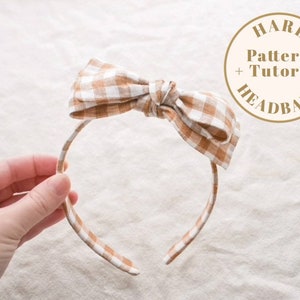 Bow Headband Pattern, PDF Hard Headband pattern, DIY Girls Headband, Girls Headband Pattern, Headband Pattern, Emily