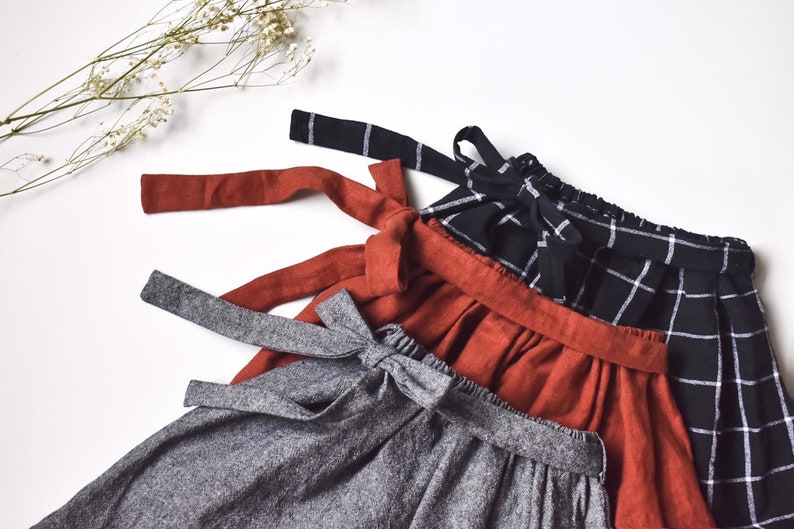 Skirt handmade tie waist skirt baby skirt girls skirt