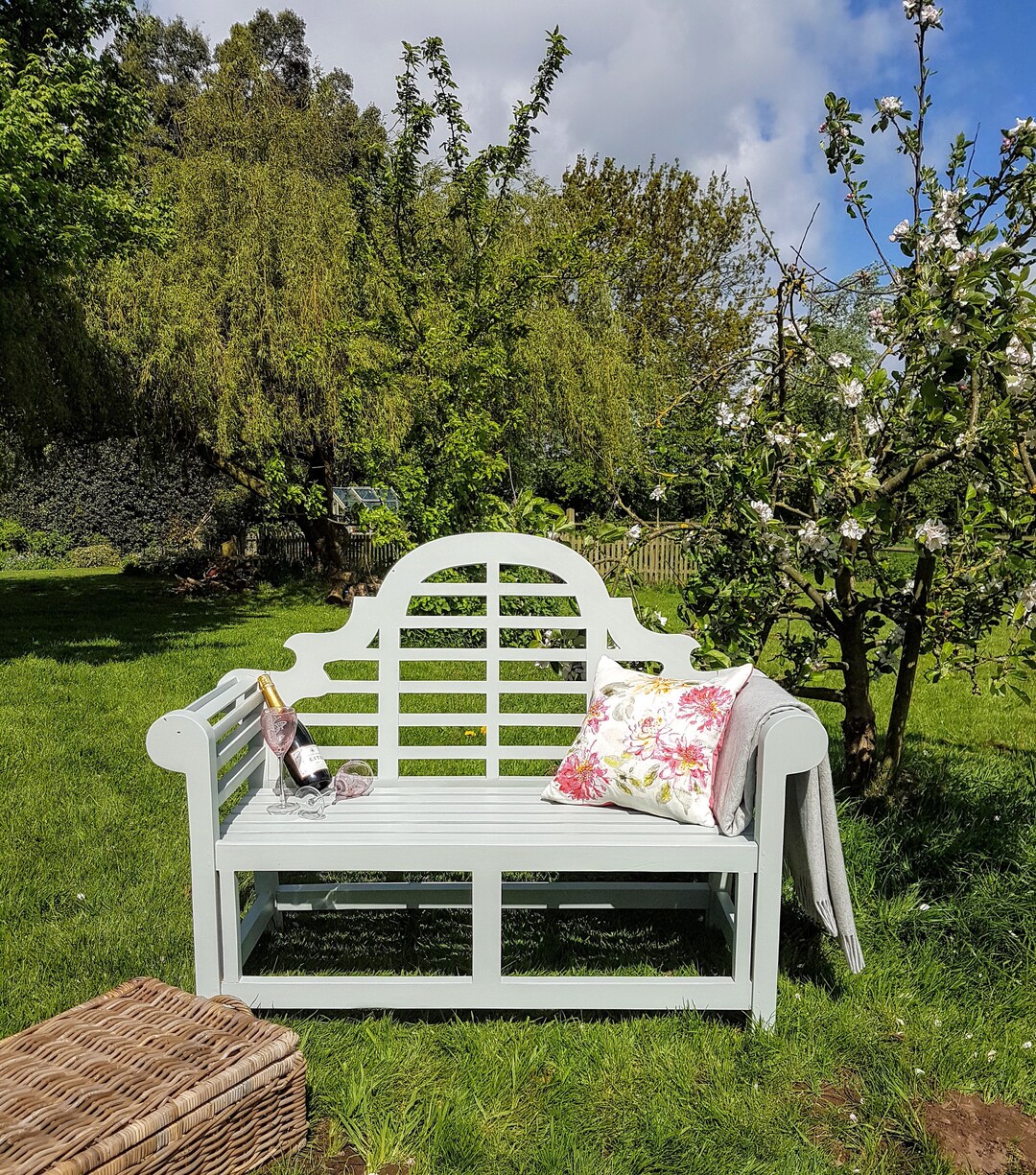 Lutyens style garden bench sale