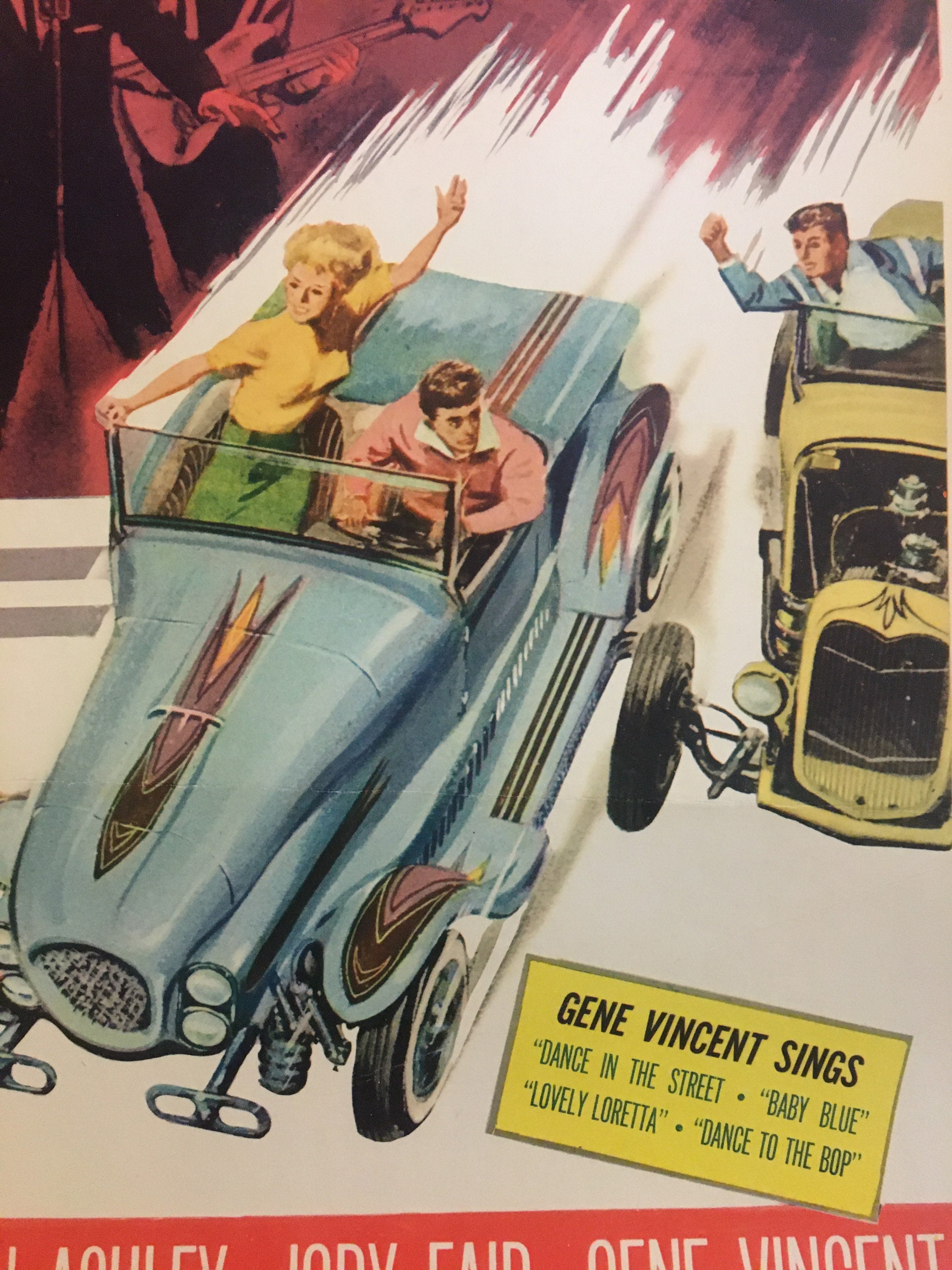 1958年 Hot Rod Gang 映画 ポスター Gene Vincent