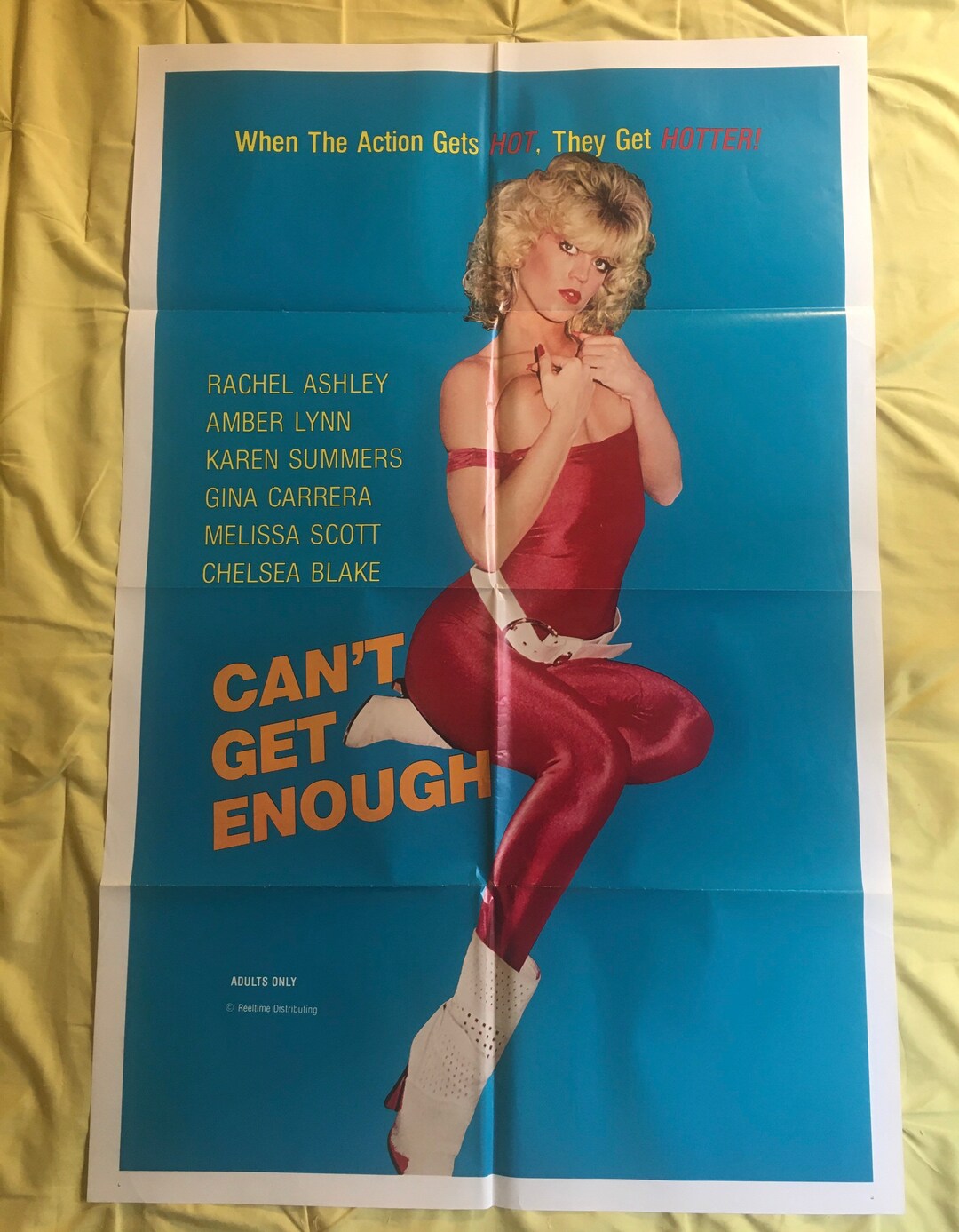 Can’t Get Enough 1985. Folded, Very Fine+. One Sheet. Starring Chelsea