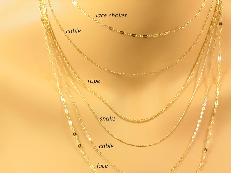 Thin Gold Necklace 14k Gold Fill Any Length up to 40 Etsy
