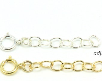 Chain Extender 1", 2", 3," 4" Kies 14k Gold Fill of Sterling Silver