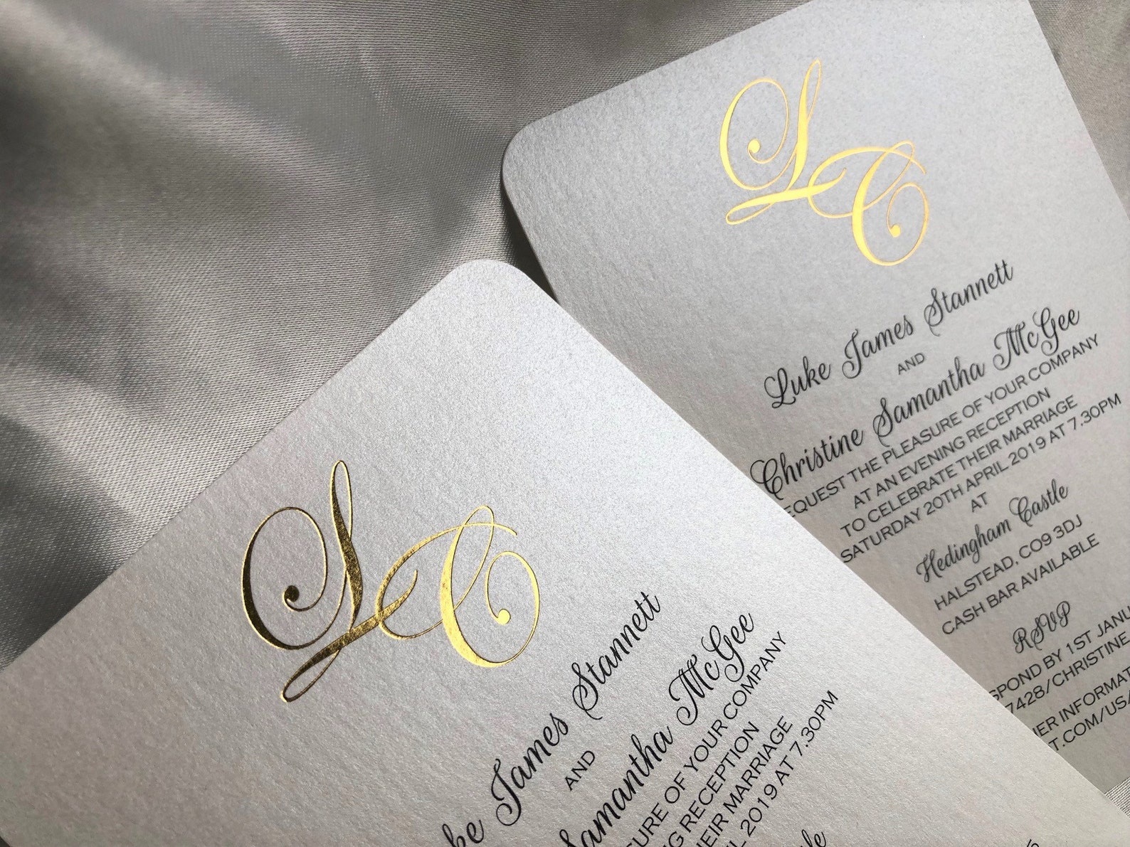 Package of 60 A6 Wedding Invitations With Foil Personalised Etsy