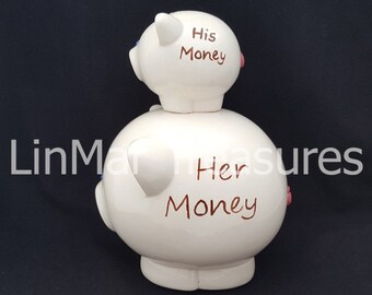 His Money Her Money Piggy Bank