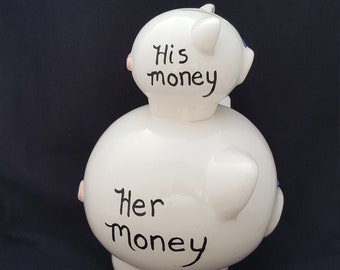 His Money Her Money Piggy Bank