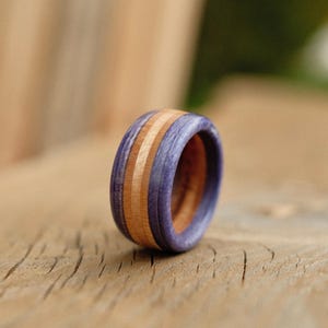 Recycled Skateboard Ring | Purple