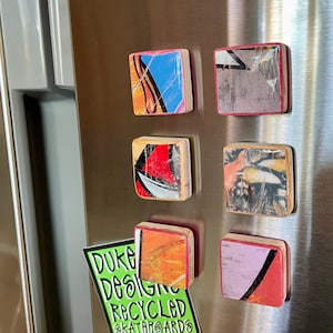 Recycled Skateboard Fridge Magnets