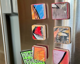 Recycled Skateboard Fridge Magnets