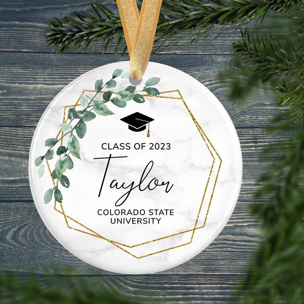 Graduation Ornament - Class of 2023 Christmas Ornament - 2023 Graduation Year personalized Graduate Ornament for College Student 2023