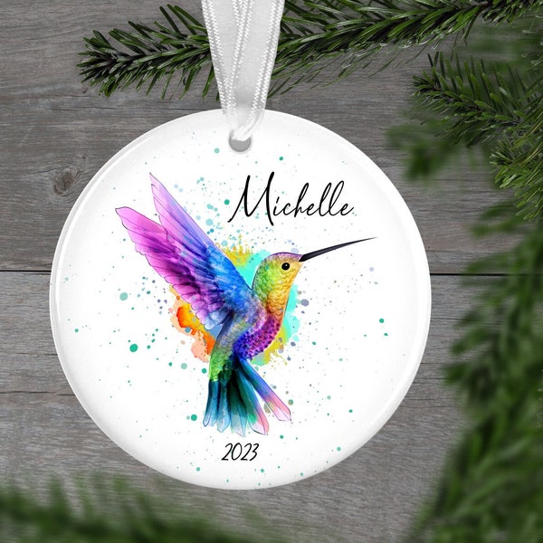 Hummingbird Ornament - Personalized Hummingbird Christmas Ornament - Hummingbird Christmas Ornament 2023 Customized - TKS