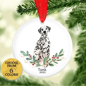 Personalized Dalmatian Ornament 2023 - Dalmatian Christmas Ornament - Pet Dalmatian Memorial Ornament for Deceased Pet 2023 Christmas Gift