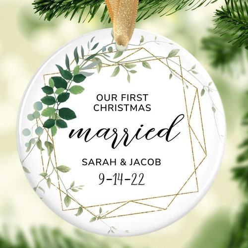 First Christmas Ornament Married Wedding Ornament Wedding Gift - Etsy