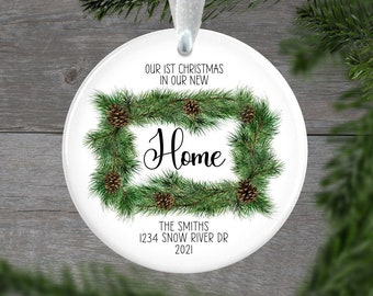 New Home Ornament Personalized - First Home Christmas Ornament - New House Ornament - Housewarming Christmas Ornament