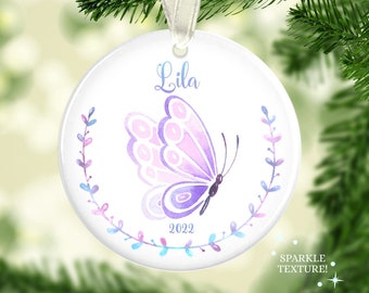 Personalized Butterfly Ornament - Butterfly Christmas Ornament - TKW*