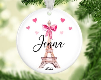 Paris Christmas Ornaments - Paris Ornament - Eiffel Tower Ornament - Eiffel Tower Christmas Ornament - Paris Christmas Gift - TKW